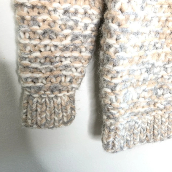 Club Monaco Chunky Pastel Mix Baby Alpaca Blend Knit Sweater Medium - Picture 2 of 9